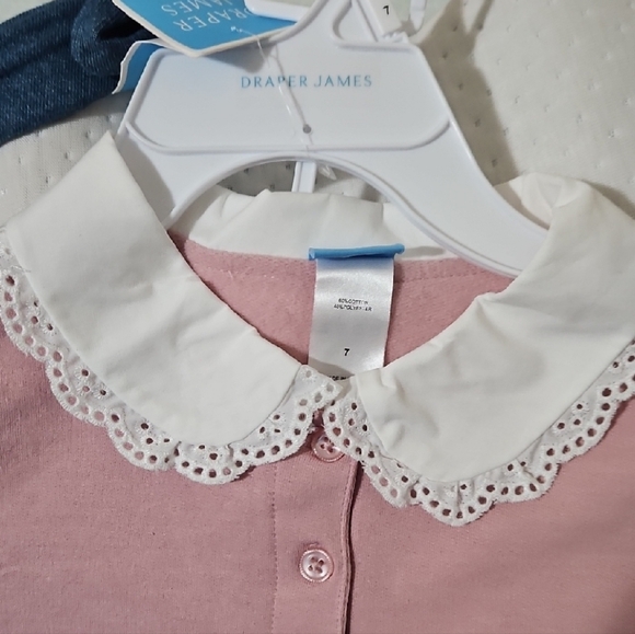 Draper James Adorable and Comfortable Set/Pink Top and Navy Skort for Girls - Picture 7 of 13